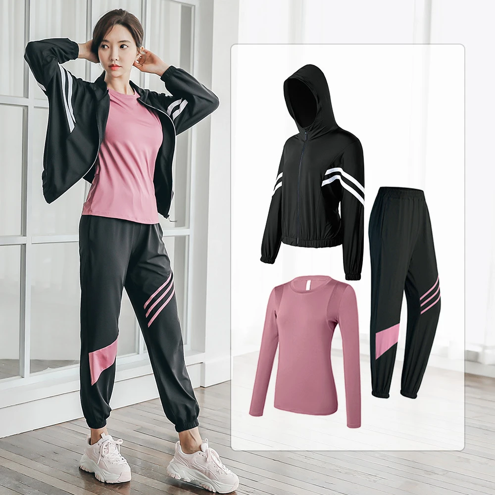 Новый женский спортивный костюм для фитнеса и йоги осенняя одежда тренажерного