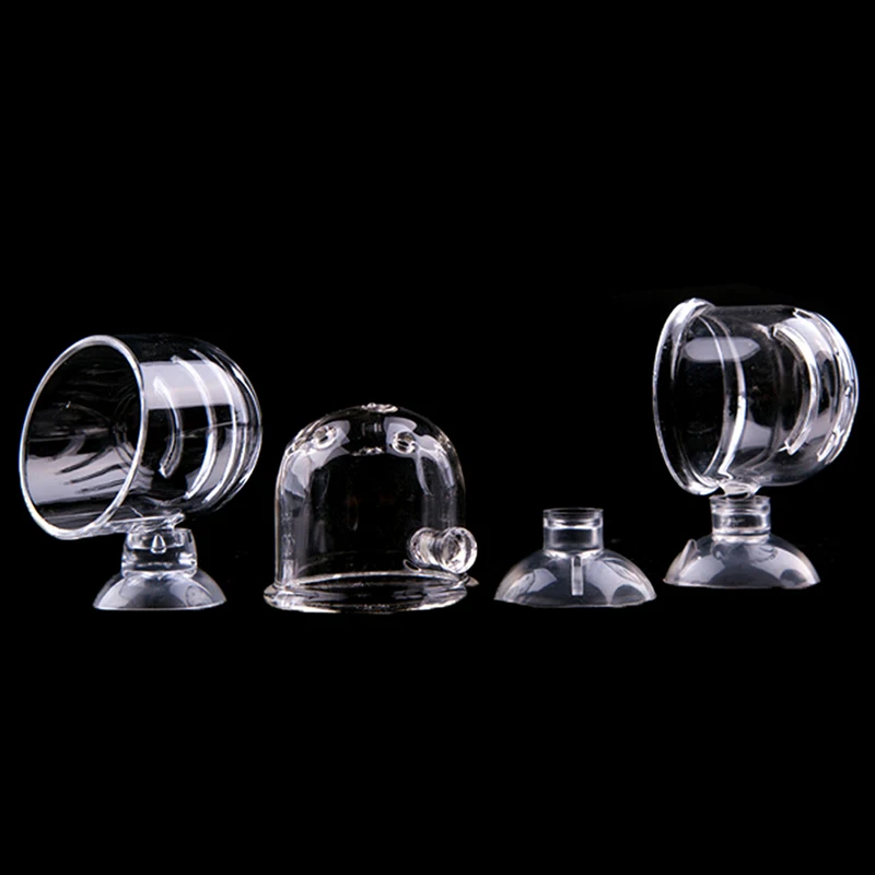 

1pc Aquarium Fish Tank Aquatic Feeder Fish Tank Supplies Glass Pot Plant Feeding Cup Holder Shrimp