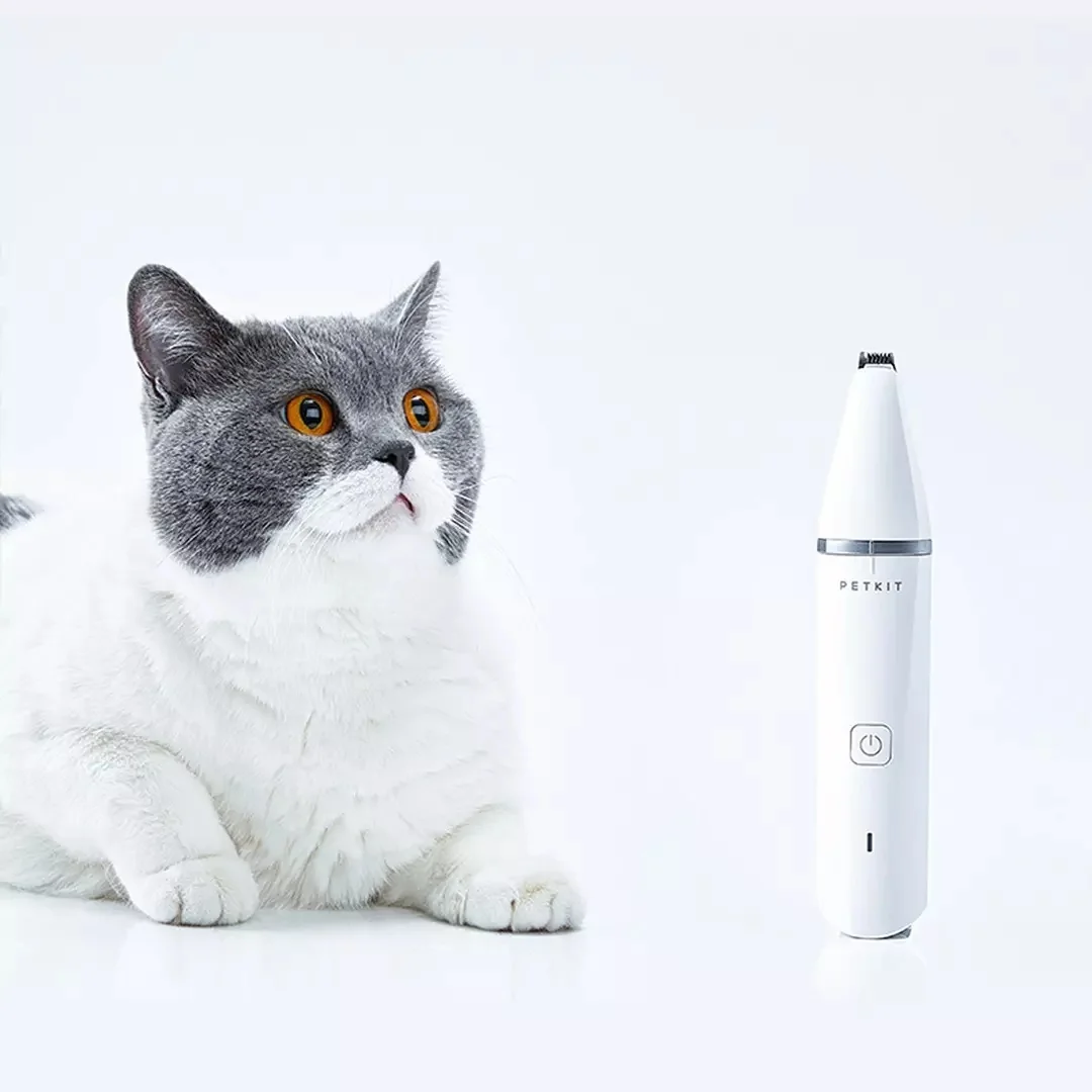 

New Xiaomi PETKIT 2 in 1 Pet Clipper Double Head Cat Dog Claws Ear Eyes Hair Trimmer 600mAh IPX7 Waterproof Electric Shaver