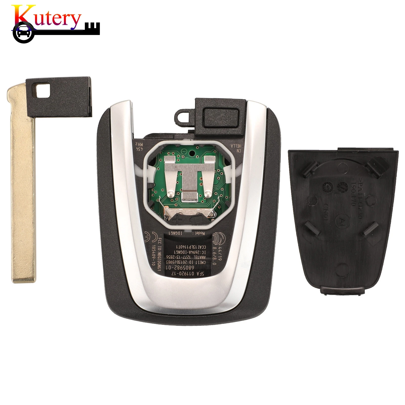 

Kutery 434Mhz ID49 Remote Car Key for BMW i8 Series 2014 2015 2016 2017 4 Botons Keyless Go