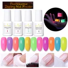 Порошок для ногтей BORN PRETTY, набор для ногтей с флуоресцентным эффектом, система погружения, естественная сушка без лампы, украшение для ногтей