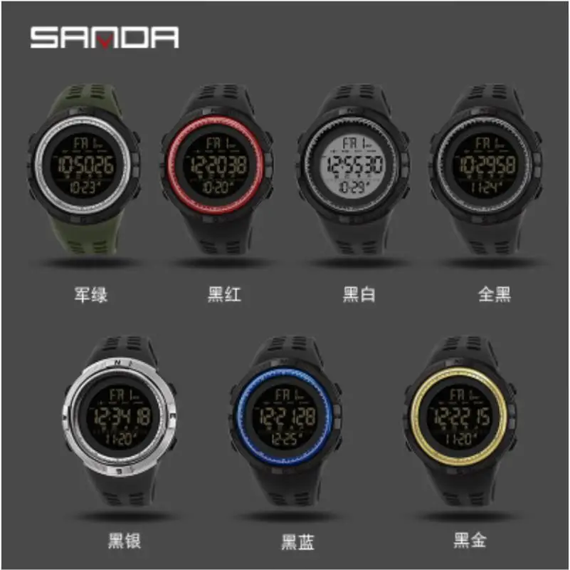 

2021 new men's watch fashion waterproof outdoor sports electronic watch personality watch e-commerce explosion watc