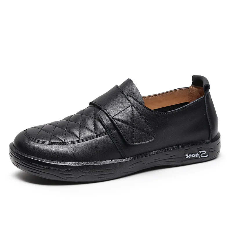 

Genuine Leather Loafers Shoes Women Hook Loop Vintage Sneakers 2021 Spring New Female Leather Oxford Shoes Comfortable Soft