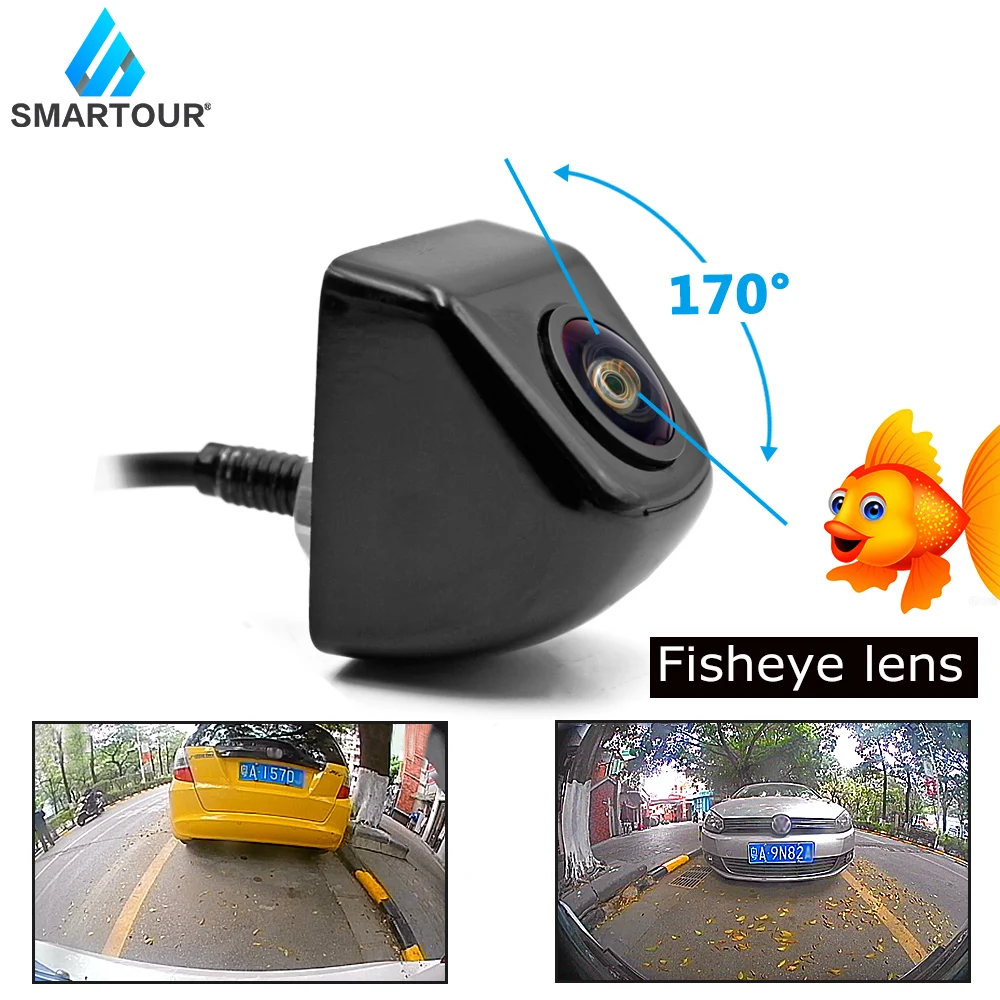 

Smartour 170 градусов звездный свет ночное видение HD объектив рыбий глаз Автомобильная обратная резервная камера заднего вида для монитора авто...