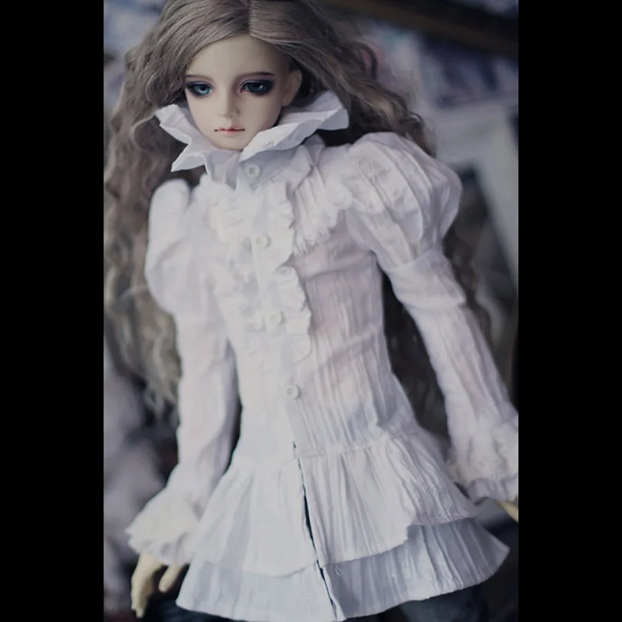 

Cateleya 1/3 Msd Dz Bjd Sd Dd Dddy Doll Use Clothes Aristocratic Style Top Shirt Collar High Big Puff Sleeve Temperament Clothes