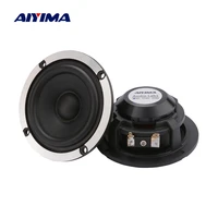 aiyima 2pcs 3 inch mid range car speaker 4 8 ohm 15w home theater sound speaker wool paper cone aluminum neodymium loudspeaker