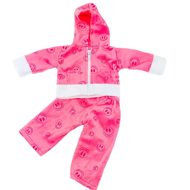 

Warm Suit Doll Clothes Fit 18 Inch Cute Hoodie+Trousers 43 cm Baby Born Accessories Dolls for Boys Girl Festiival Gift for Toys