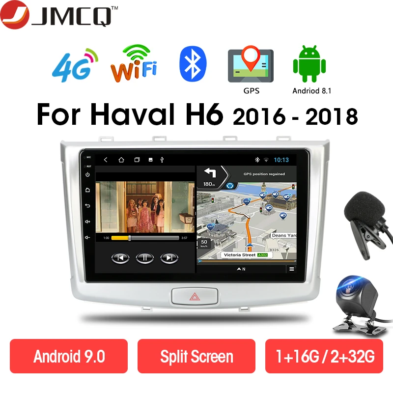 JMCQ Android 9 0 для GREAT WALL Haval H6 2013 2017 Автомобильный мультимедийный видеоплеер 4G net