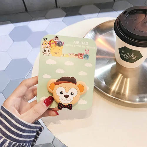 monkey Универсальный держатель для телефона с воздушной подушкой, автомобильный держатель для телефона, растягивающийся Кронштейн для мобильного телефона, чехол для iphone с мультипликационным рисунком - Цвет: monkey