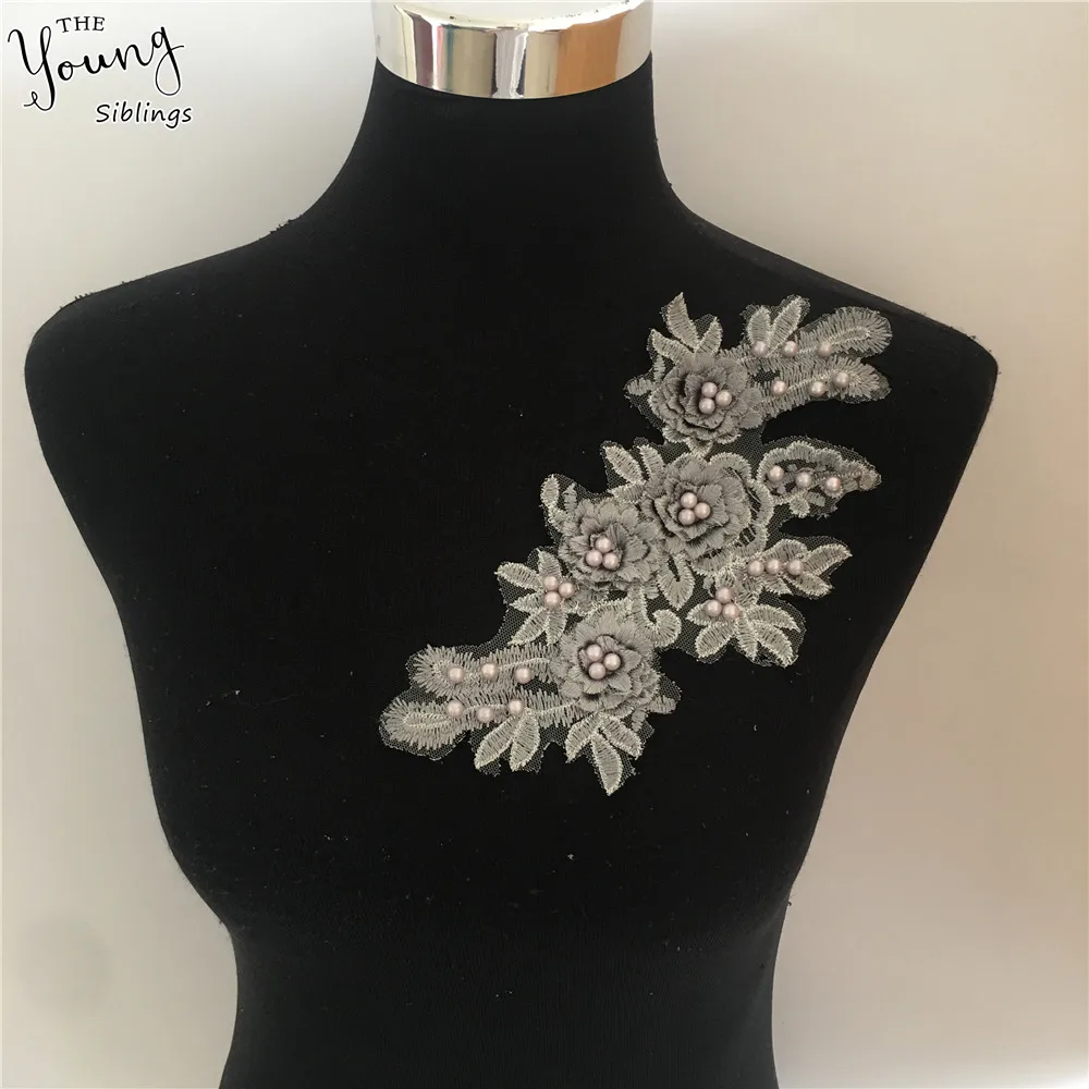 Вышивка своими руками воротник искусственное шитье Серебряное ремесло жемчуг из