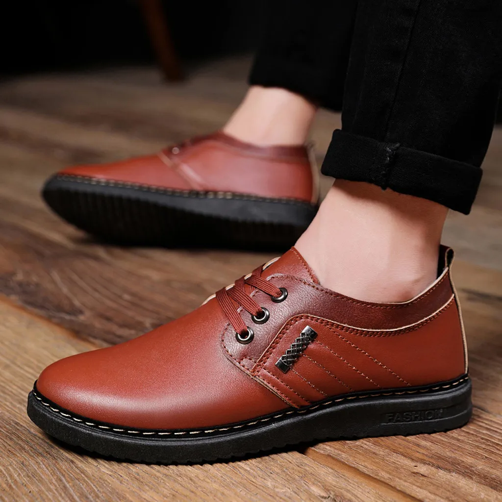 

Luxury Brand Men Leather Formal Business Shoes Male Office Work Flat Shoes Oxford Breathable Party Wedding Anniversary Shoes 9.4
