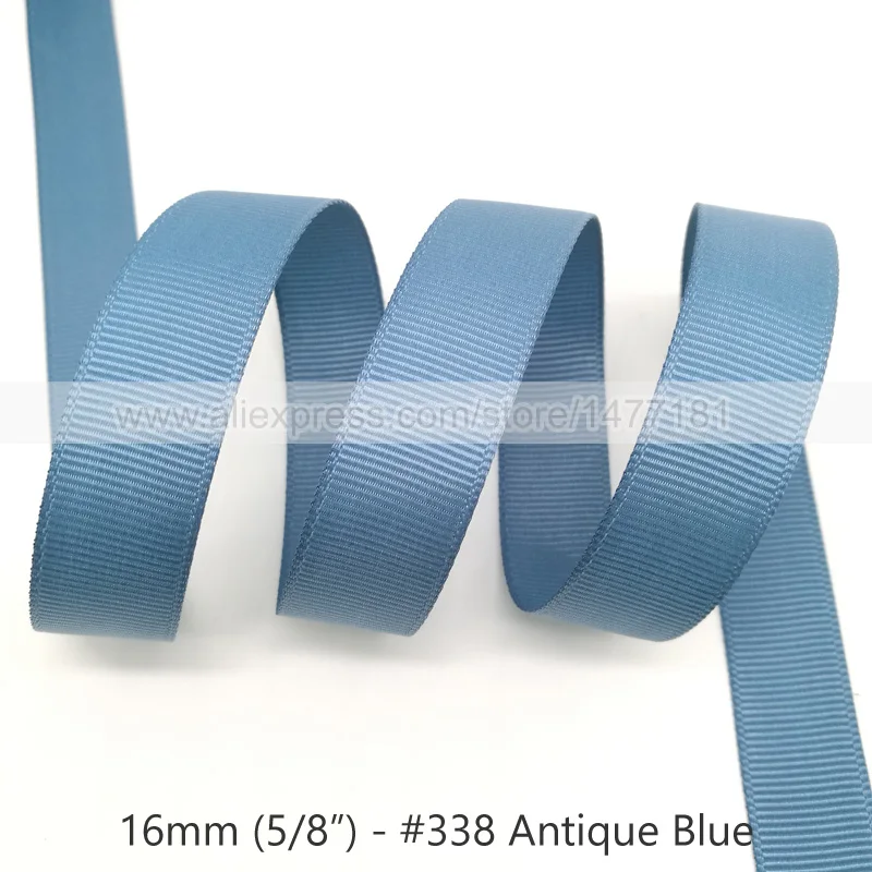 338 Antique Blue 20 ярдов) 16 мм корсажная лента высокого качества 5/" 1,6 см белая черная розовая красная синяя Фиолетовая лента корсажная лента для рукоделия - Цвет: 338 Antique Blue