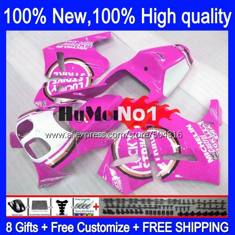 

VFR400R For HONDA VFR400 RVF VFR 400 R 400R NC35 94 95 96 97 98 152MC.170 RVF400R 1994 1995 1996 1997 1998 Fairings Pink Lucky