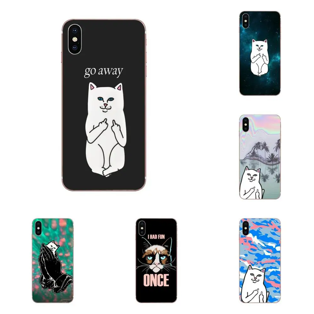 Забавный средний палец Cat для Galaxy Alpha Note 10 Pro A10 A20 A20E A30 A40 A50 A60 A70 A80 A90 M10 M20 M30 M40 |