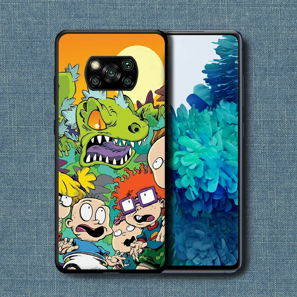 

Cartoon Funny Rugrat Phone Case For Xiaomi Mi Note 10 A3 9 MAX 3 A2 8 9 Lite Pro Ultra black Cover Fashion Coque Luxury Bumper
