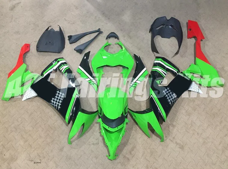 

Стильный новый комплект обтекателей для мотоцикла ABS для kawasaki Ninja ZX-10R ZX10R 2008 2009 2010 08 09 10, кузов красного и зеленого цвета