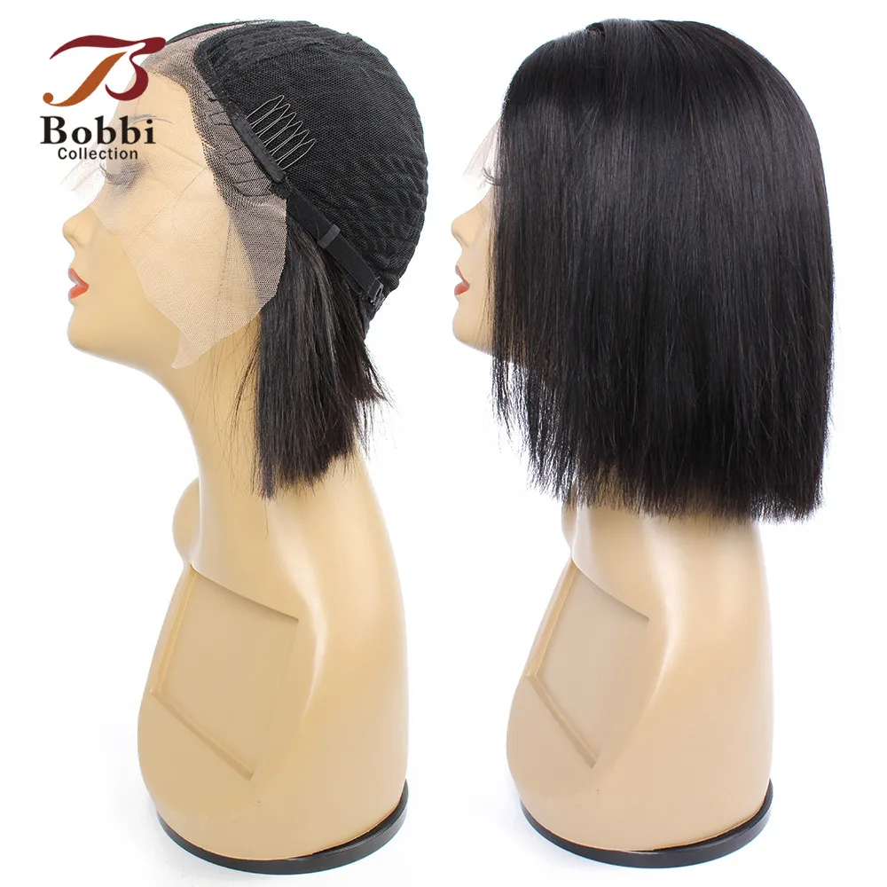 BOBBICOLLECTION парик из натуральных волос на лицевой стороне короткий Боб 150% плотность