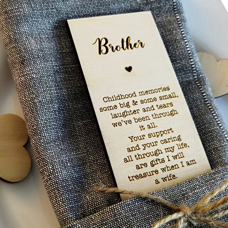 

Brother Wooden Rectangular Anniversary Celebration Party VIP Seat Card And Bridesmaid Seat Retro Wedding Table Decortion