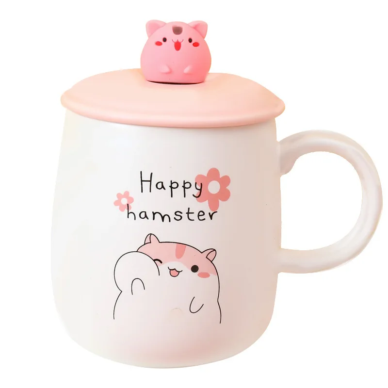 Кружка для хомяка с крышкой и ложкой 480 мл | Дом сад