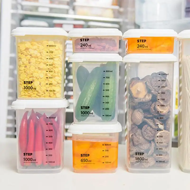 Пластиковые герметичные банки 5 объемов 1 шт. кухонная коробка для хранения