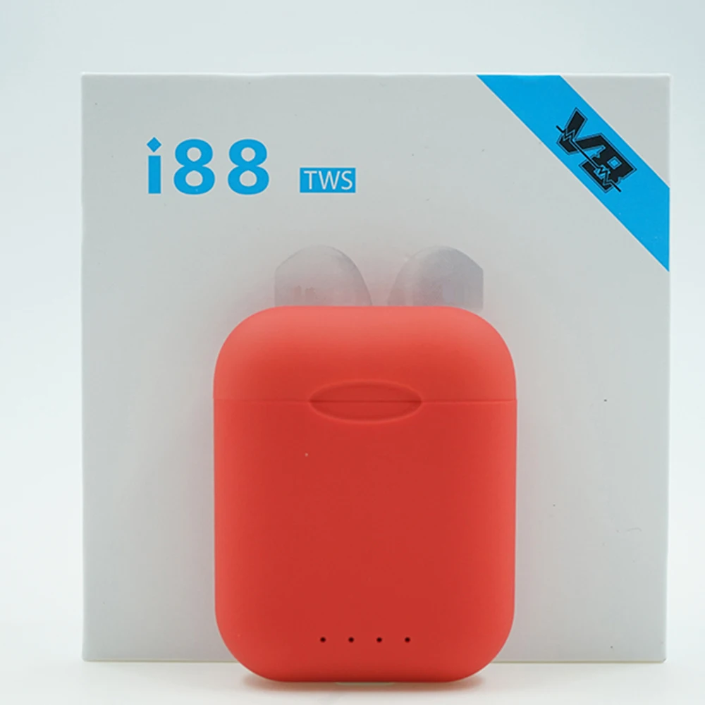 i88 red I88 TWS беспроводные наушники Bluetooth 5,0 Мини сенсорное управление стерео наушники вкладыши PK i9S i10 TWS для телефона - Цвет: i88 red