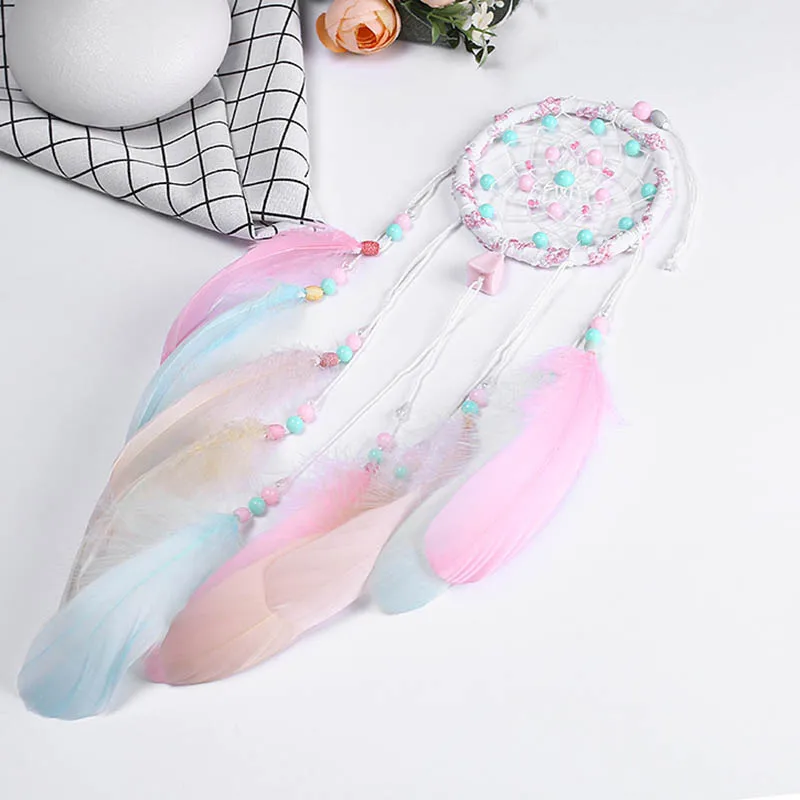 Girl heart burst birthday gift dreamcatcher lovely seven colors float dream net hanging ornaments room decoration valentine | Дом и сад