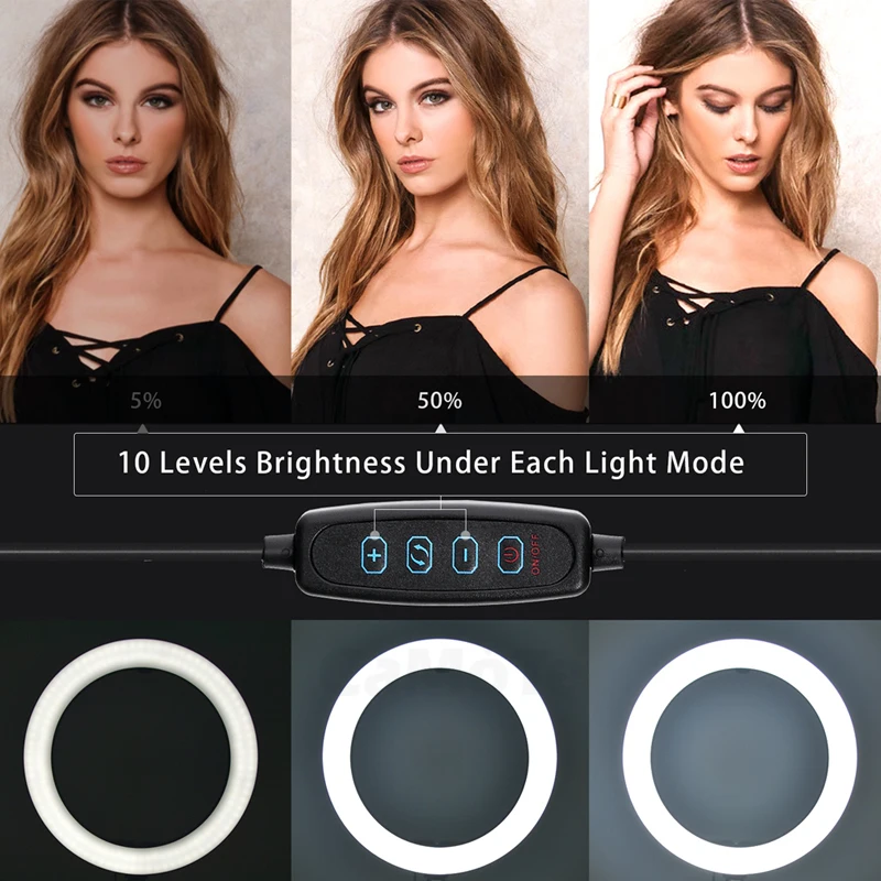 Светодиодный кольцевой светильник лампа для фотографии 8 дюймов 20 см заполняющий