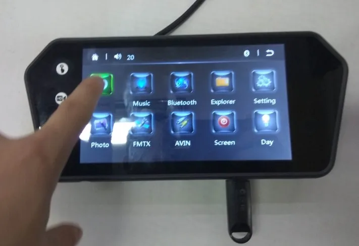 7 дюймов зеркало заднего вида автомобиля монитор MP5 с bluetooth Сенсорный экран USB TF карта температуры чувствительный дисплей Новое - Цвет: old model