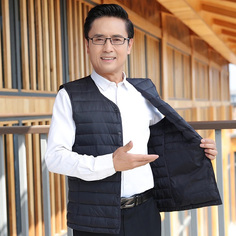 Жилет Мужской Хлопковый водонепроницаемый ульсветильник без воротника теплая