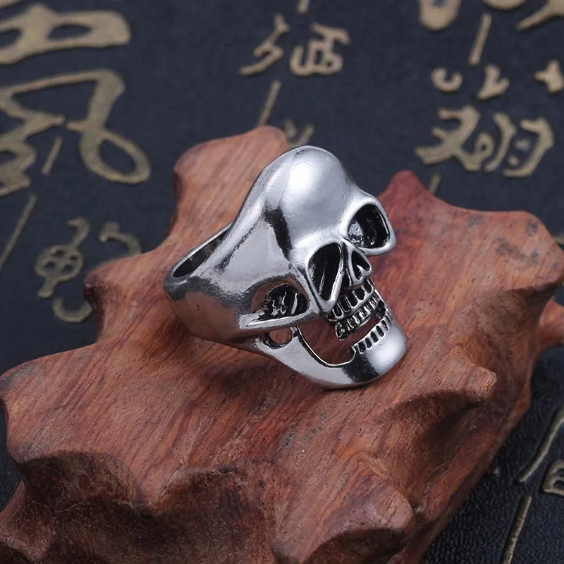 DIY Хип Хоп череп кольцо для панков кольца в виде черепа мужчин винтажные мужские