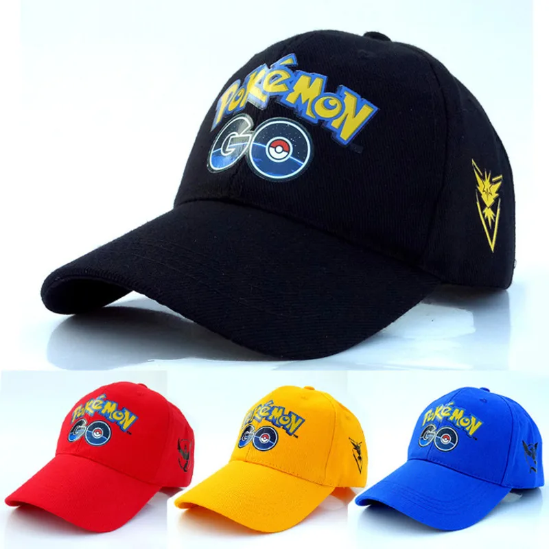 

Pokemon Go Baseball Cap Anime Pocket Monster Cosplay Hats Cap Women Pocket Monster Valor Mystic Team Instinct Snapback Cap