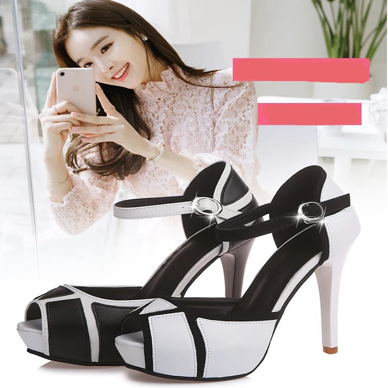 2019 г. летние босоножки женская обувь с пряжкой Изысканная повседневная на