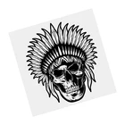 наклейки на авто Череп американских индейцев наклейка черная виниловая наклейка водостойкая мотоциклетная наклейка на бампер прозрачный фон