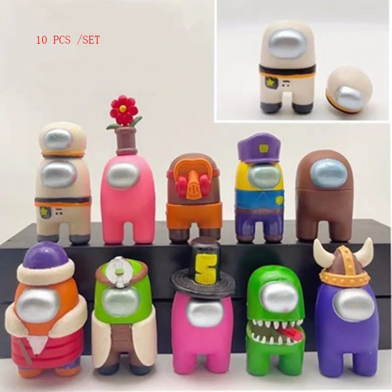 

Among Us PVC Action Figures Model Toys Computer Desktop Dolls Gifts Set Toys For Childre Gifts Figures Model Toys