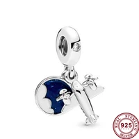 100 925 sterling silver charm innovative propeller airplane pendant fit pandora women bracelet necklace diy jewelry