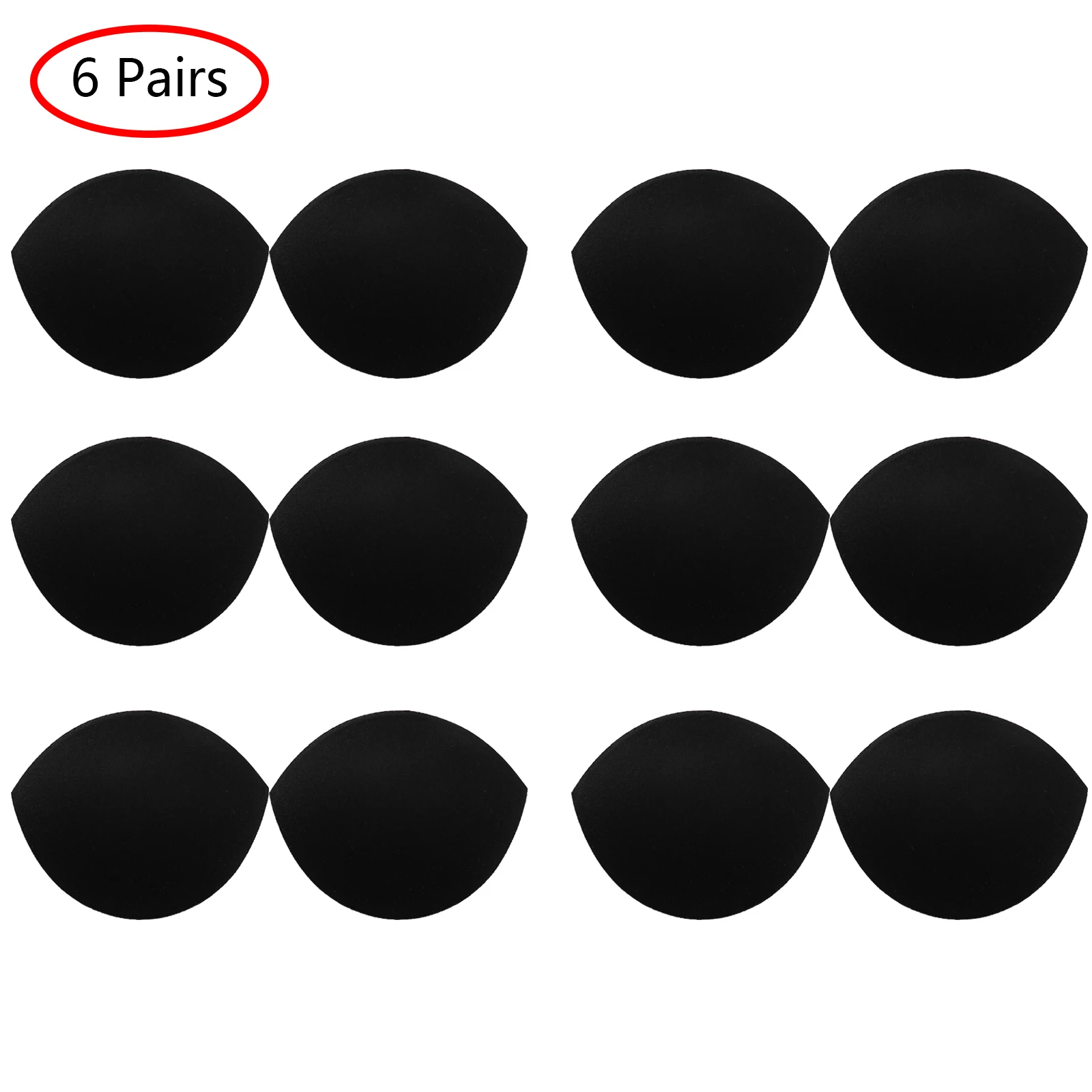 

6 Pairs Women Bra Cups Pads Enhancers Insert for Bikini Tops Yoga Bra Swimsuit Sports