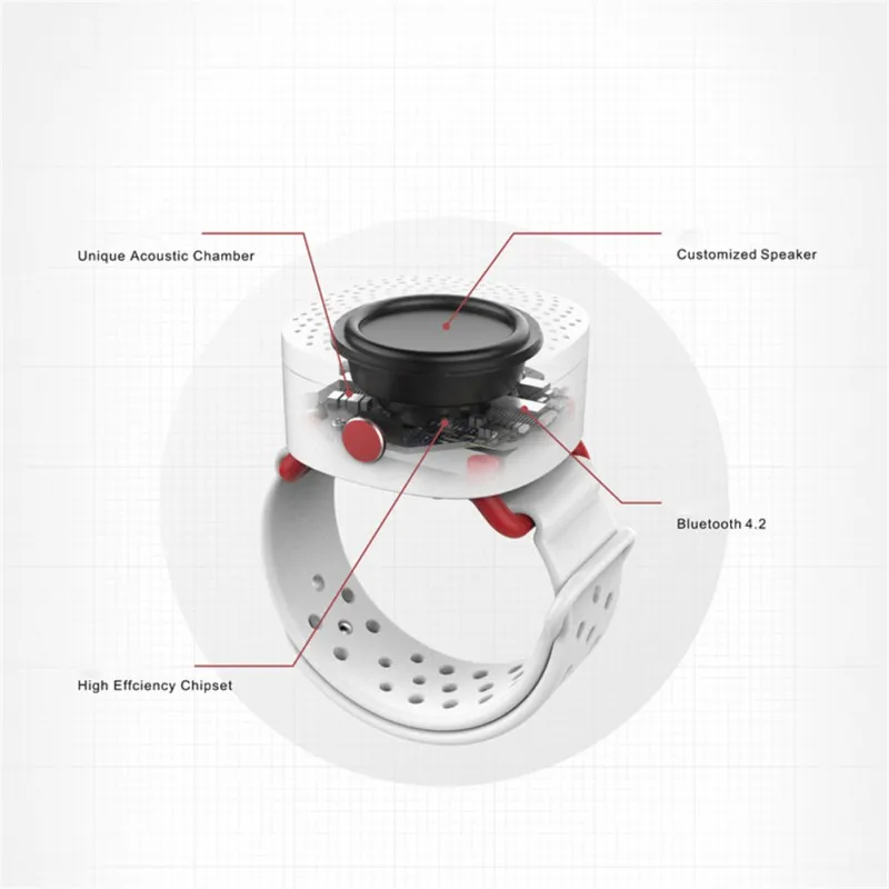 Высокая конец Bluetooth динамик часы беспроводной портативный громкой связи спортивный браслет Аудио Громкий динамик