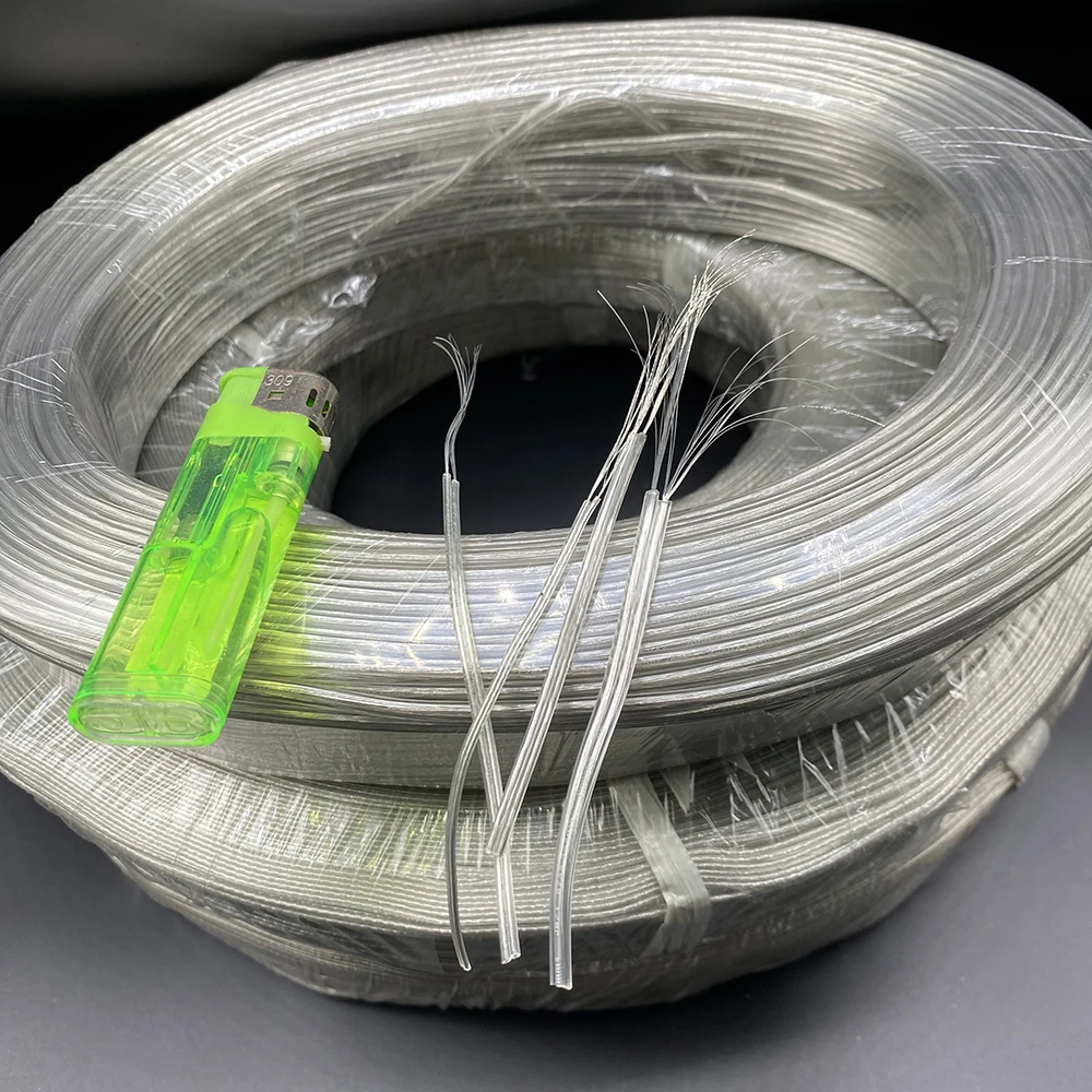 22 AWG RVH 2pin прозрачный двойной серебристый кабель параллельный провод светящаяся