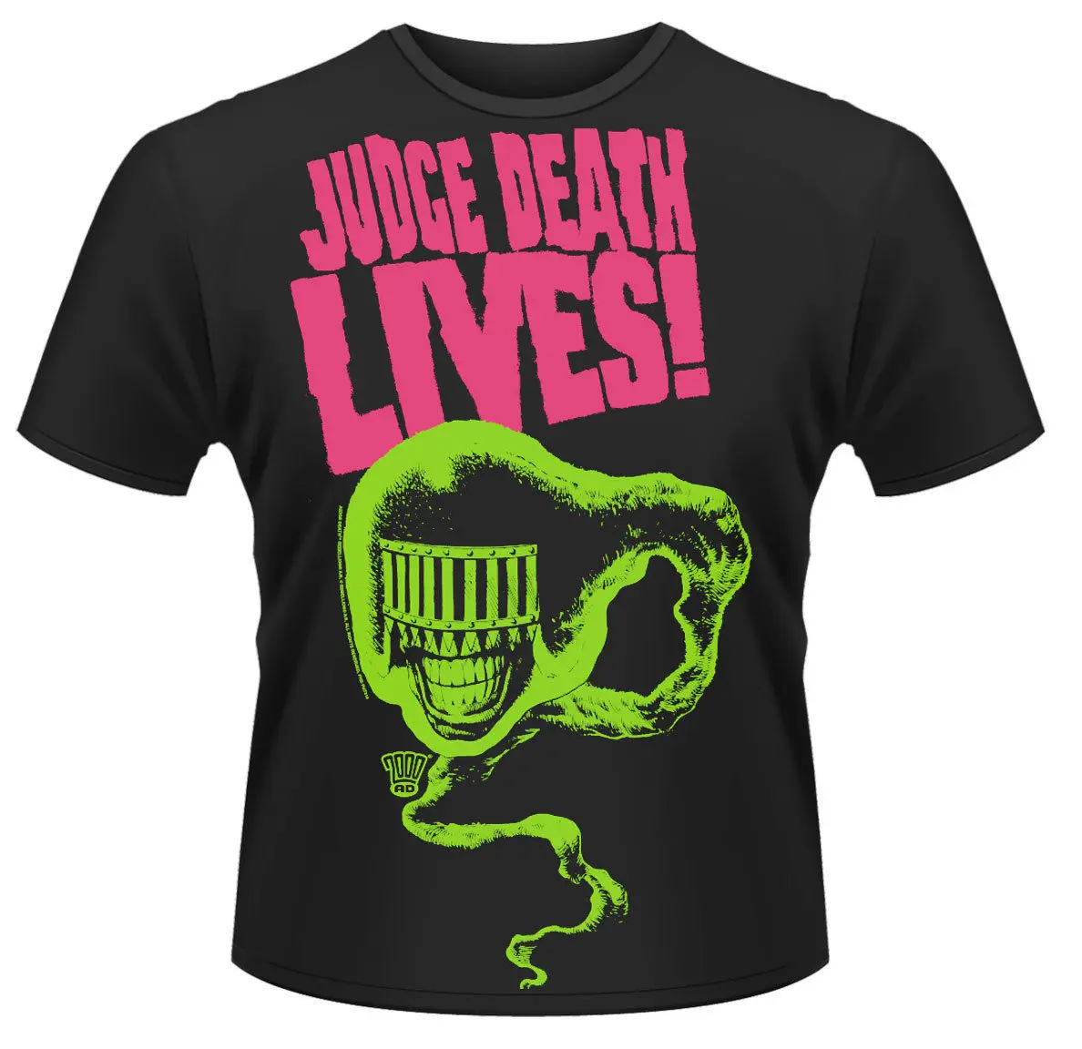 

2000AD Judge Death 'Judge Death Lives!' T-Shirt - NEW & OFFICIAL Men Summer Short Sleeves T Shirts