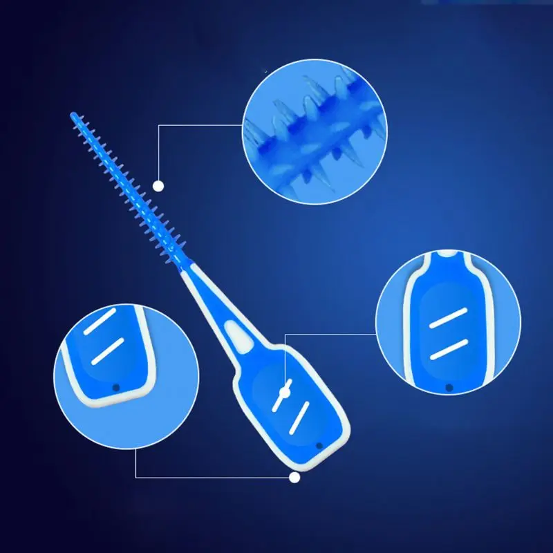 

16/20PCS Dental Floss Pick Interdental Brush Teeth Stick Dental Flosser Toothpick Soft Silicone Oral Hygiene Tooth Cleaning 896D