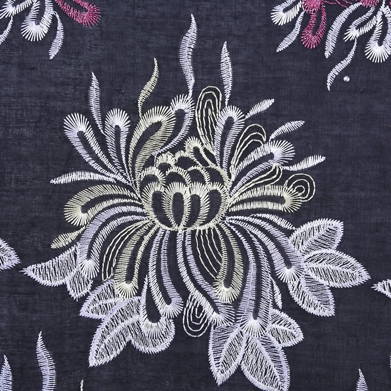 Kalume 2020 Cheap African Lace Fabric Black Swiss Cotton With Stone Nigerian Voile For Sewing Party F1937 | Дом и сад