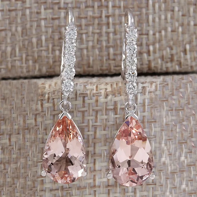 Earring K570 Роскошные длинные висячие серьги из розового золота с кристаллами Pendientes Mujer, модные ювелирные изделия, серьги с камнями в форме капли воды для женщин Z4Q938 - Окраска металла: Earring K570