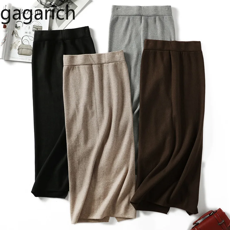 Женская трикотажная юбка с высокой талией Gagarich однотонная облегающая стрейчевая