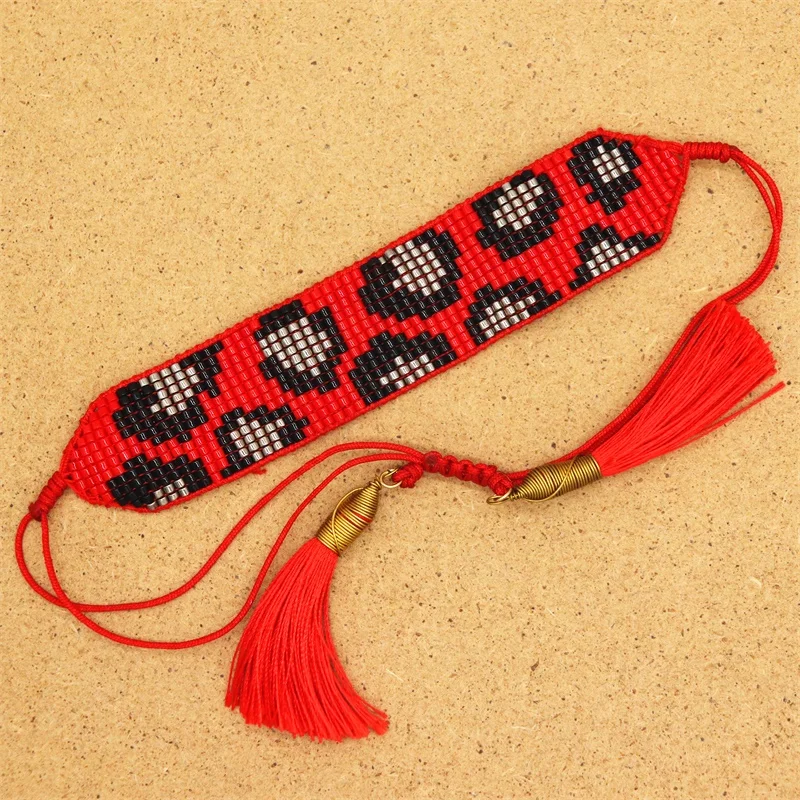 ZHONGVI Pulseras Mujer Moda 2021 новый браслет Миюки на удачу сглаза женский модный Леопардовый