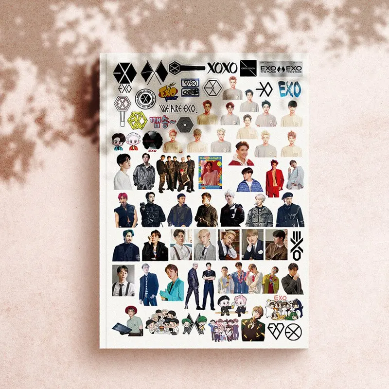 

65Pcs Creative Cute Self-made Exo Q Version Pretty Boys Scrapbooking Stickers /Decorative Sticker /DIY Craft Photo Albums