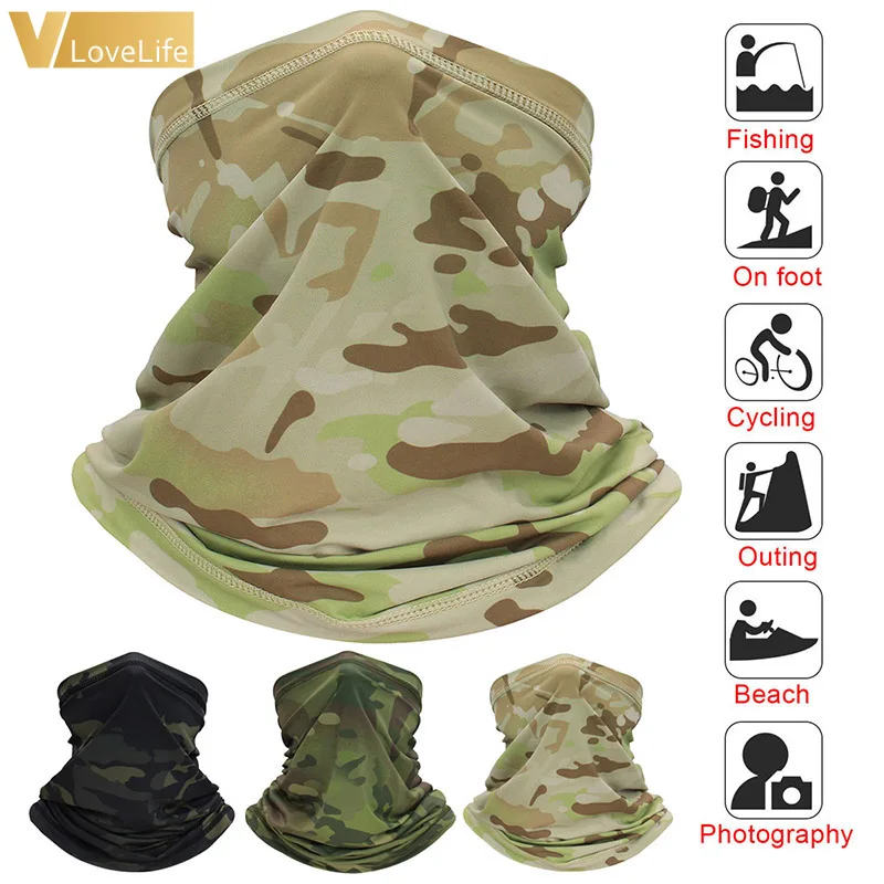 Камуфляжная повязка на шею воздухопроницаемая летняя защита