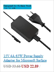 DC 15V 6.33A 102W блок питания зарядное устройство с 5V 1A USB портом AC 110V 220V переключатель адаптер питания для ноутбука microsoft Surface Book 2