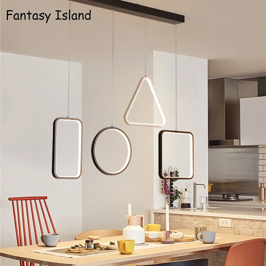 Простые современные светодиодные подвесные светильники для столовой гостиной