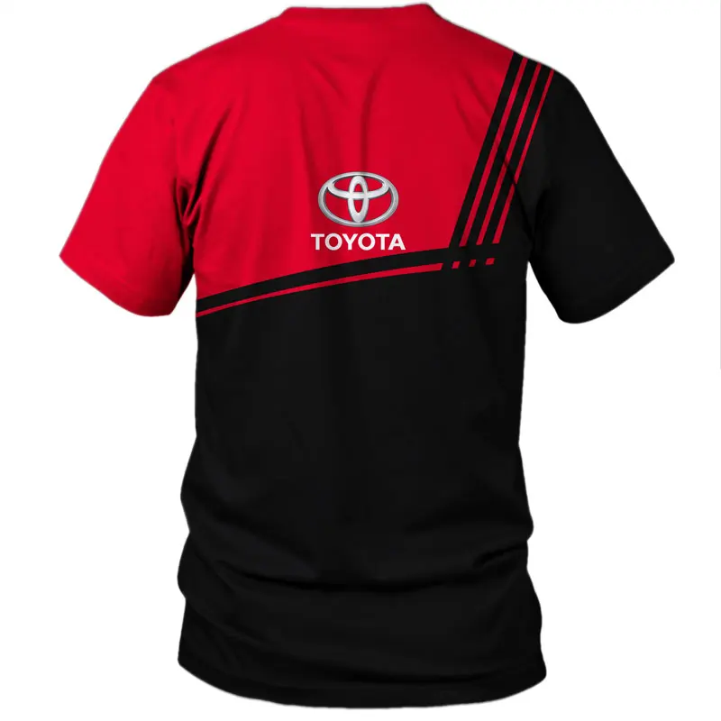 

Men's New Toyota Car Logo 3D Printing Harajuku Hip-hop T-shirt High-quality Short-sleeved Peripheral Brand Sportswear