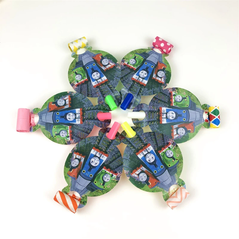 6 шт. забавные мультяшные свистки Томаса для детей мальчиков на день рождения